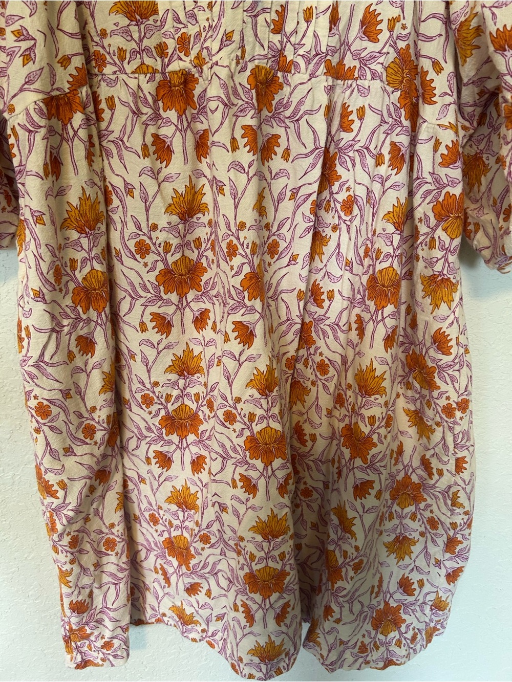 Universal Thread Boho Floral Mini Dress Size XL but fits like a L Puff Sleeve - Picture 4 of 8